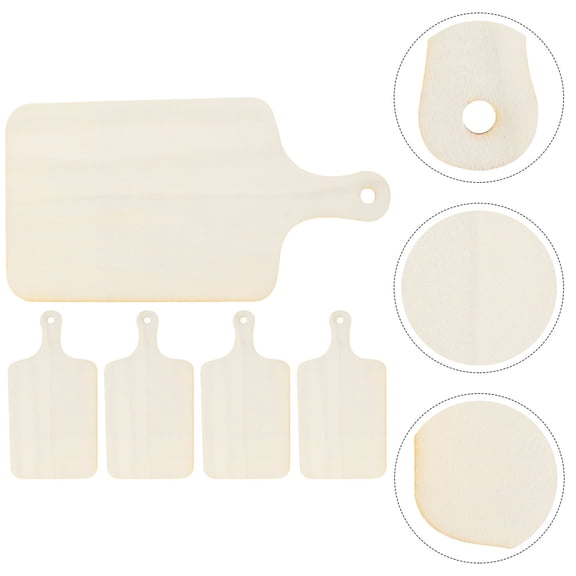 Supvox 5-Piece Defrosting Trays and Chopping Boards Set in Light Brown for Kitchen Prep and Stylish Table Use