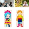 thumbnail image 2 of figatia Colorful Wood 3D Puzzle Preschool Shape Color Early Educational Teaching Boy, 2 of 9