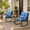 Blue, variant on YIORTWO 3-Piece Patio Rocking Bistro Set, Outdoor PE Wicker Conversation Set with Blue Cushions and Coffee Table, All-Weather Rattan Rocker Set for Garden and Porch
