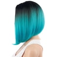 thumbnail image 2 of Cheveux Courts Raides Duveteux Visage Rasage Couvre-Chef Teint Noir et Vert Pâle Progressif Couvre-Chef, 2 of 9