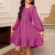 thumbnail image 2 of Vestido Largo de Manga Larga de Color Sólido de Moda Y Cómodo para las Niñas con Falda Plisada de Cinturón para Diario, Viajes, Vacaciones, Fiestas de Cumpleaños, 2 of 9