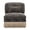 Khaki+Black, variant on Armless Sofa Leopard Chenille W/1 Pillow -Brown black