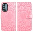 thumbnail image 5 of Compatible with OnePlus Nord N200 5G Wallet Phone Case and Tempered Glass Screen Protector Flip Credit Card Holder Stand Mandala Flower Cell Cover for On1 Plus One+ 1+ N2005G 2021 Women Men Pink, 5 of 9