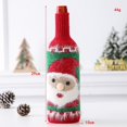 thumbnail image 4 of JM Cubierta de botella de vino de Navidad, vestido de botella de vino, decoraciones navideñas para el hogar, cubierta de botella de vino, decoración de mesa de Navidad, para decoración de botellas de vino de Navidad, decoración de mesa de Navidad (D) JM, 4 of 5