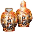 thumbnail image 3 of Happy Thanksgiving Bernese Mountain Dog Give Thanks Fall Beanie Scarf Welcome All Over Print 3D Hoodie Unisex Merch Hoodies Berner Lover Gifts - 00020, 3 of 6