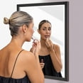 thumbnail image 2 of Head West Oil-Rubbed Dark Bronze Stainless Steel Frame Vanity Mirror - Elegant Rectangle Bathroom Mirror with Z-Bar Brackets for Easy and Sturdy Vertical & Horizontal Mounting - 30" x 40", 2 of 9