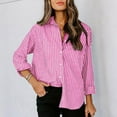 thumbnail image 2 of Tosmy Blouses For Women Button Down Shirts Striped Dress Shirt Long Sleeve Collared Work Pinstripes Blouses Tops Summer Outfits Trendy 2025, 2 of 4