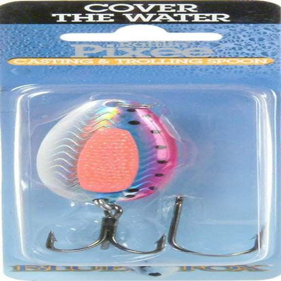 Blue Fox Rattlin' Pixiee Spoon, 7/8-Ounce, Holographic Rainbow/Pink