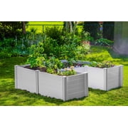 Vita Gardens Outdoor Patio Gardening Composting Keyhole Garden Bed, 6L x 6W