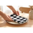 thumbnail image 2 of PurpleEssences Gingham Check Cloth Napkins Set of 10, 18x18 inches - Black and White, 2 of 8
