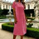 thumbnail image 2 of Vestido de Color Sólido Cuello Redondo de las Mujeres Terciopelo Cremallera Montado Suéter Mini Casual, Vestido Casual de las Mujeres, 2 of 8