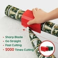 thumbnail image 5 of 2PC Wrapping Paper Cutter Christmas Paper Roll Cutters Paper Cutter Slider Tool Set Christmas Gift Packing Wrapping Cutting Supplies for Crafting Birthday Gifts Wrap Rolls (1PC RED & 1PC Green), 5 of 5