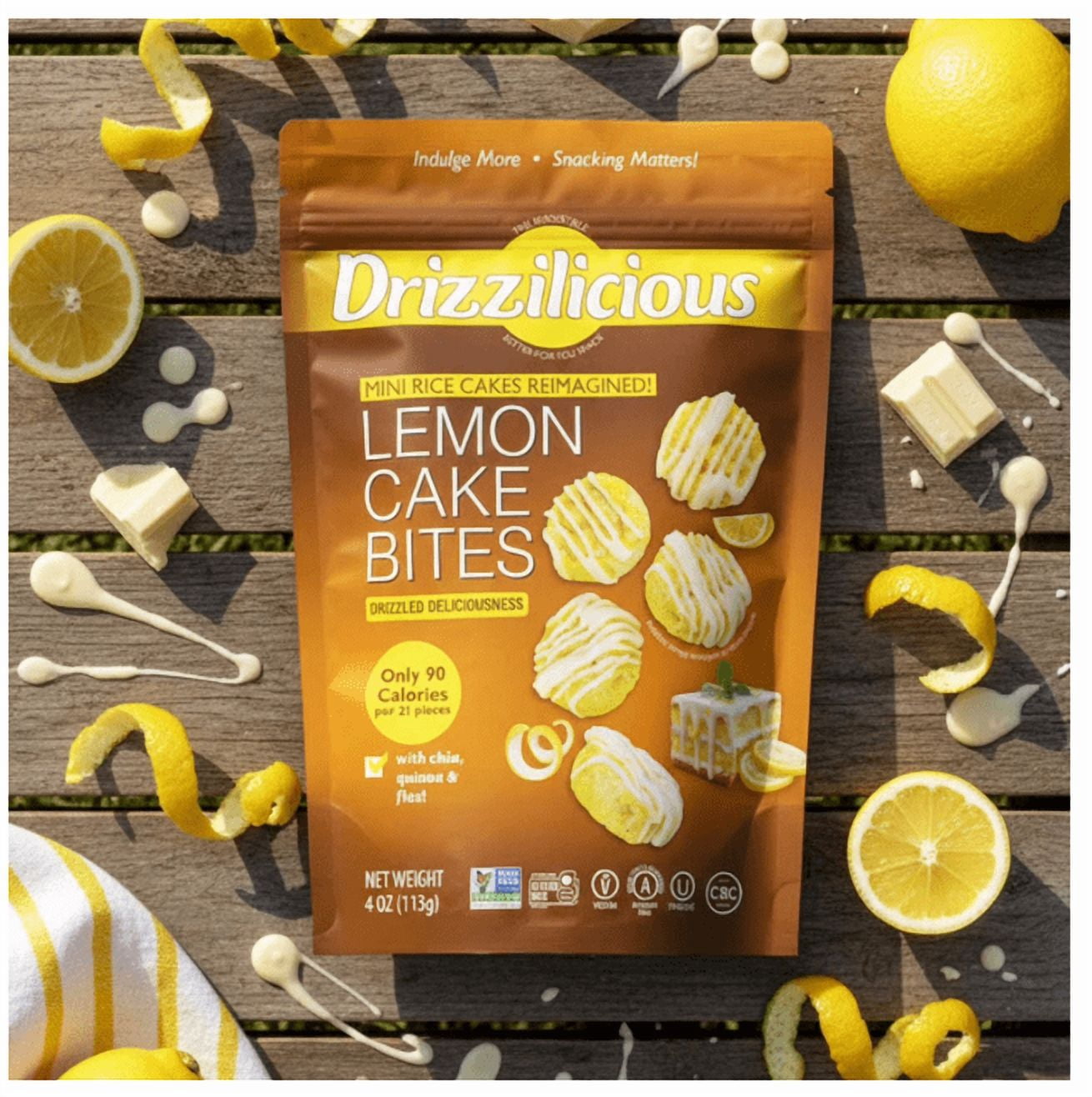 Drizzilicious Lemon Cake Mini Rice Cakes, 8 oz