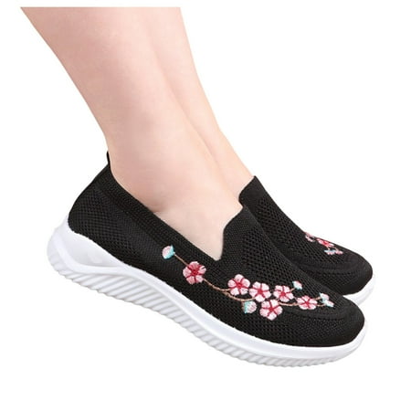 

Blphud Ladies Casual Shoes Summer Shoes for Women 2024 Casual Womens Sneakers Womens Slip on Shoes Work Non Slip Sneakers Walking Shoes Mesh Shoes Mehs Sneaker Soft Comfotable Shoes Black 39