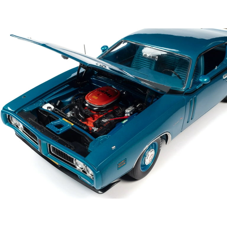 1971 Dodge Charger R/T 426 Hemi Blue Metallic with Black Stripes