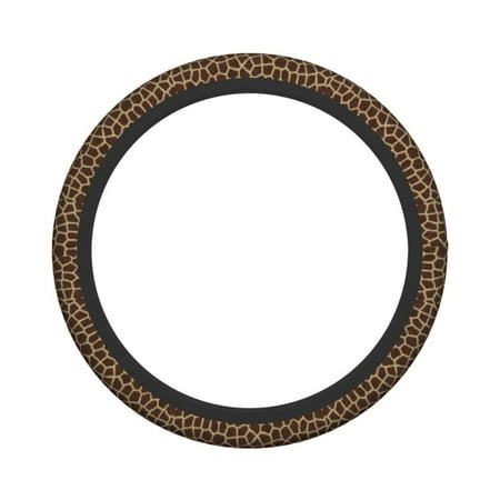 XMXY Car Steering Wheel Cover, Brown Giraffe Texture Non-Slip Jeep Truck Universal Elastic Steering Wheel Protector 15 inch
