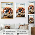 thumbnail image 4 of Designart "Coastal Carnival Crab Edition II" Animals Framed Wall Art - Coastal Orange Coastal Animal Bedroom Framed Canvas Wall Art, 4 of 6