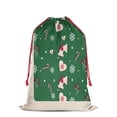 thumbnail image 2 of Christmas Bags Drawstring,Green Christmas Pattern Large Xmas Christmas Gift Bags,Reusable for Xmas and New Year Party Favors and Supplies,27.6" X 19.7", 2 of 5
