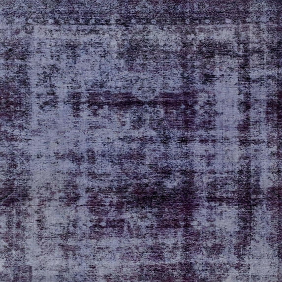 Ahgly Company Indoor Square Abstract Blue Persian Area Rugs, 7' Square