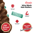 thumbnail image 2 of Annie Wire Mesh Rollers Medium 7/8i Inch Hair Curlers, 12 Count, Green, 2 of 6