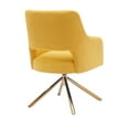 thumbnail image 5 of Mid-Century Modern Water and Stain Resistant Boucle Fabric Upholstered Swivel Accent Chair , Mustard, 5 of 5