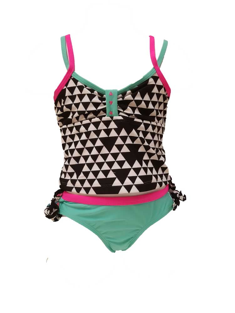 Big Chill Little Girls UV Protection Tankini Summer Swimwear Two Piece Swimsuit