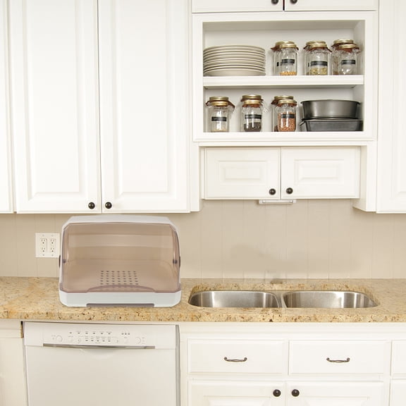 DINHEAROM Rectangular Baby Bottle Drying Rack Khaki For Cups And Bottles 1Set