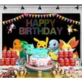 thumbnail image 4 of Pokemon Happy Birthday Anime Cartoon Theme Backdrops Banner Birthday Party Decor Supplies,5.9x3.6ft, 4 of 5