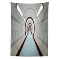 thumbnail image 3 of Ambesonne Science Tablecloth Rectangular Table Cover, Futuristic Corridor, 52"x70", Grey, 3 of 4