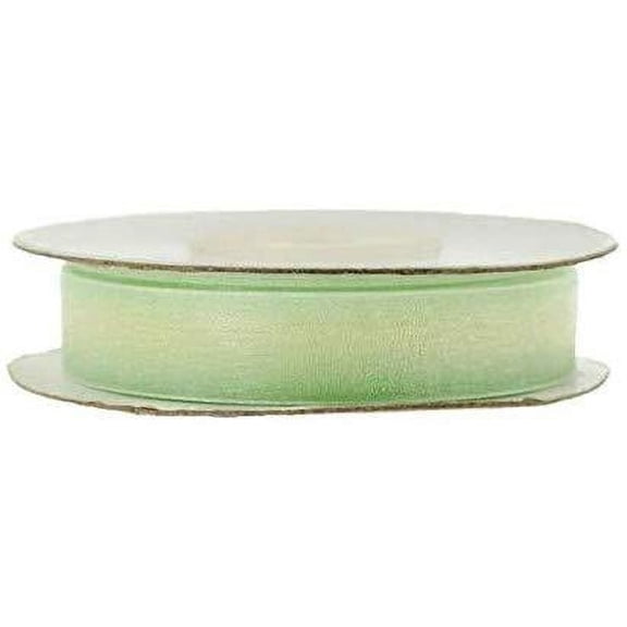 Sheer Organza Ribbon, 5/8-inch, 25-yard, Mint Green