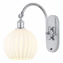 518-1W-PC-G1217-8WV Innovations Lighting White Venetian - 1 Light Arm Swivels Side to Side Wall Sconce In Modern Style-13.5 Inches Tall and 8 Inches