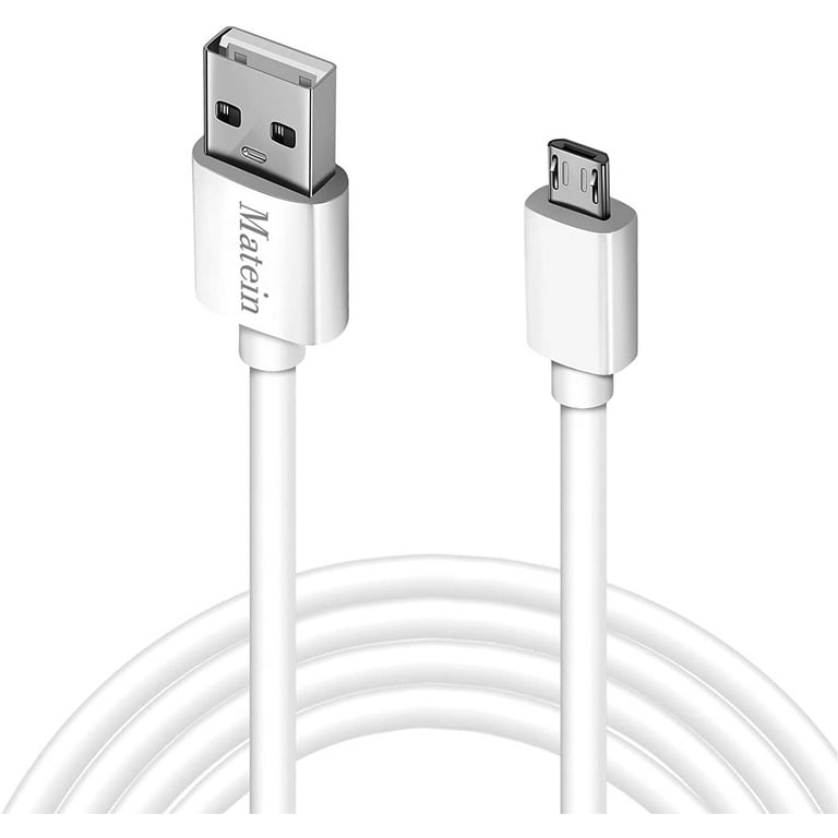 Micro USB Charger 15 Ft Durable Long USB 2.0 Charge Cord, High Charging Speed for Android，Windows and More，White Walmart.com
