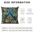 thumbnail image 5 of Fenyluxe  Peacocks Throw Pillow Cover Cozy Square Throw Pillow Case Home Decor for Bed Couch Sofa Living Room Cushion Case White, 5 of 5