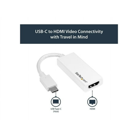 StarTech.com - USB Type-C to HDMI External Video Adapter - White