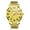 Gold, variant on Large Dial Men's Digital Quartz Watch with Solid Strap - Elderly Wristwatch, Steel Band, Chinese-English Dual Calendar, Waterproof