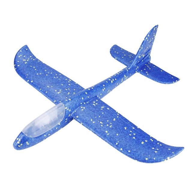 Yosoo Flying Mini Throwing Glider Shiny Night Aircraft Toy Hand Launch Airplane Model, Mini Plane Model, Hand Launch Aircraft