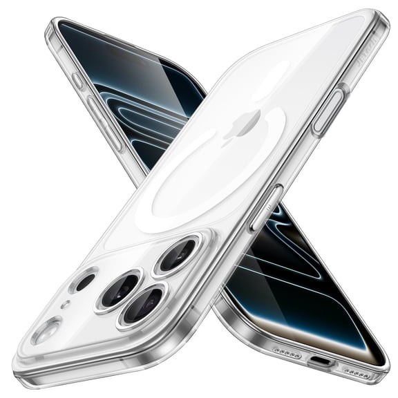 JETech Magnetic Slim Case for iPhone 17 Pro 6.3-Inch Compatible with MagSafe, Camera Lens Full Protection, Ultra-Thin Lightweight Clear Minimalist Protective Phone Cover (Clear)