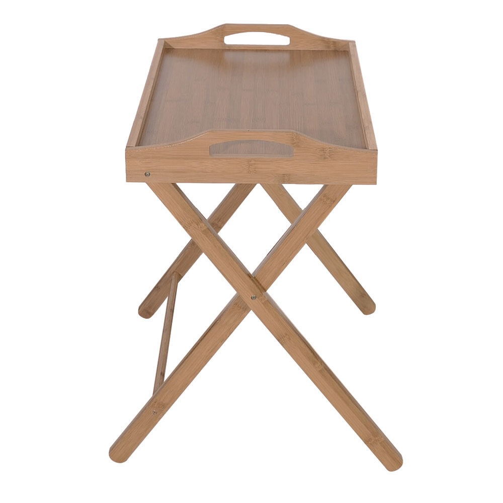 Home Wooden Tray Table Removable Food Drink Snack Serving Tray