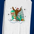 thumbnail image 5 of Bigfoot Family Christmas Pajamas with Blue Plaid Pants and Holiday Design, Sizes NB to 6XL with Pet Outfit, 5 of 7