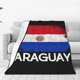 thumbnail image 1 of Manta de microfibra ultra suave con la bandera de Paraguay vintage, manta de microfibra para todas las estaciones, manta cálida para cama, silla, sofá, sala de estar, cuna de 60 x 50 pulgadas, 1 of 7