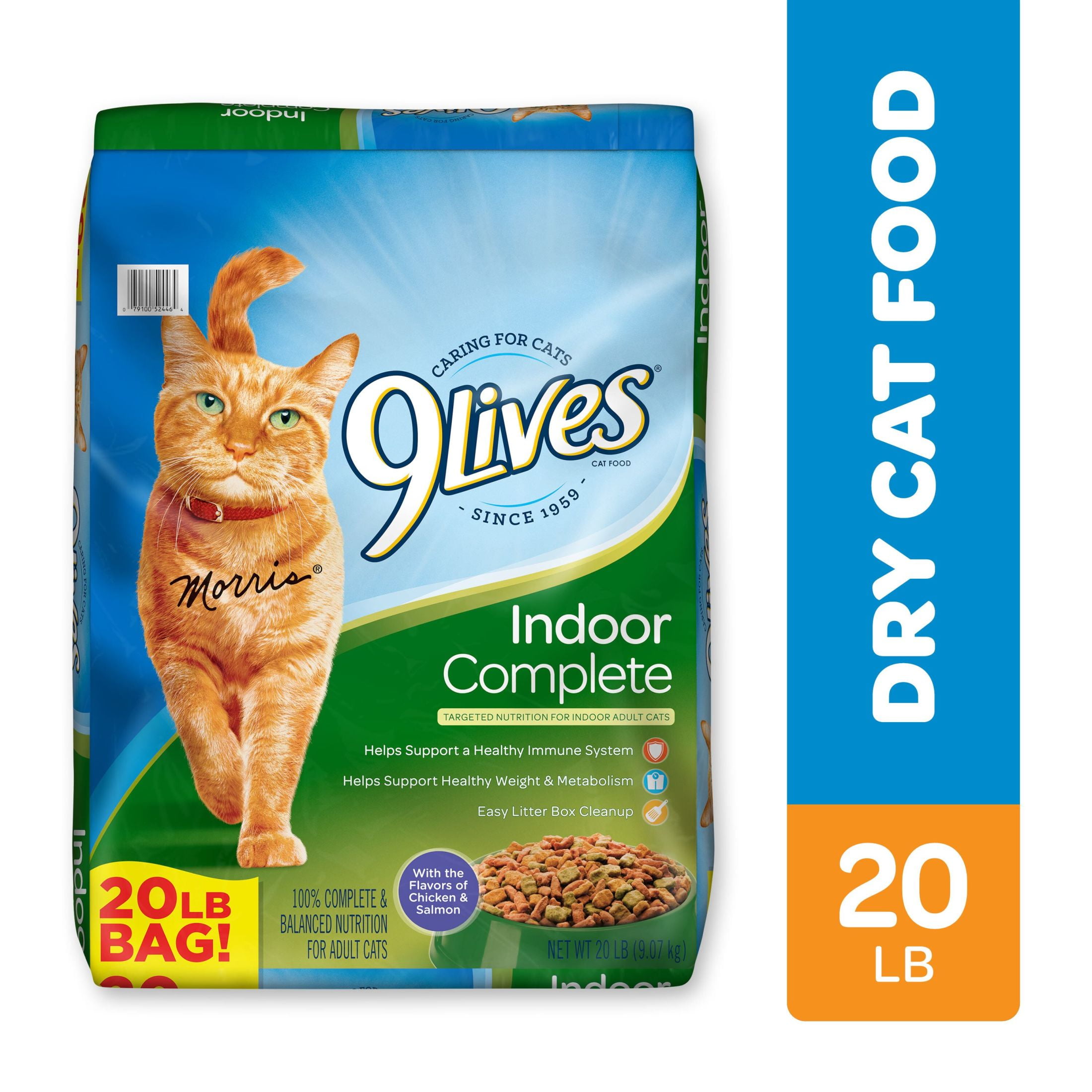9Lives Indoor Complete Dry Cat Food 20 lb. Bag Walmart