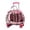 Pink, variant on Clear Pet Carrier Trolley Case with Ventilation, Portable Cat & Dog Travel Backpack with Silent Wheels, Retractable Handle & Shoulder Strap