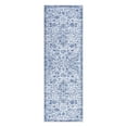 thumbnail image 1 of YUSAZENS 2x6 Vintage Floral Print Hallway Runner Rug Non-Slip Soft Kitchen Laundry Bedroom Runner Rug Blue, 1 of 7