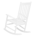 thumbnail image 4 of Tcbosik Outdoor Rocking Chair, Wooden Rocker Chair with High Back for Garden, Lawn, Patio, Porch, White, 4 of 10