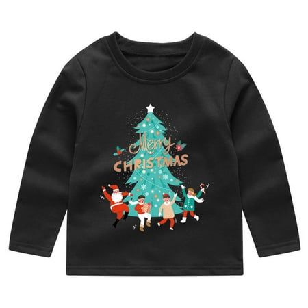 

RPVATI Toddler Bays Girl Boy Crewneck Pullover Long Sleeve Sweatshirt Christmas Tree Clothes 6M-4Y