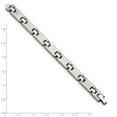 thumbnail image 4 of White Stainless Steel bracelet Men's 8.5 in 7 mm Brushed and Polished 8.5in, 4 of 4