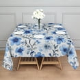 thumbnail image 3 of Pioneer Flower Floral Print Pattern Square Tablecloth,Waterproof Square Table Cover,Wipeable Spillproof Washable Table Cover for Home Kitchen Party Decor 52"x52"(132x132cm), 3 of 6