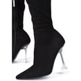 thumbnail image 4 of CAPE ROBBIN ESTELE POINTED-TOE THIGH HIGH CLEAR STILETTO BOOTS-BLACK Boots, 4 of 5