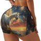 thumbnail image 1 of Balery Starry Sky White Horse Pantalones cortos de entrenamiento estampados para mujer, sin costuras, ajustados, para gimnasio, yoga, correr, deportes, ejercicio activo, fitness.-Small, 1 of 8