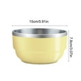 thumbnail image 3 of Stainless Steel Bowl Set of 4, Double Wall Insulated Bowls for Hot & Cold Food, 15cm Stackable Nesting Bowls with Lids, Non-slip Base for Office Lunches, Picnics, and Family Dinners, 3 of 8